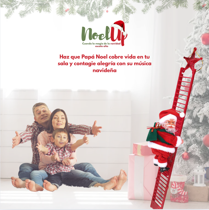 NoelUp la navidad más mágica- Papá Noel Sube y baja Escalera 🎄