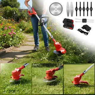Cortacésped Inalambrica Multifuncional – ¡Césped Perfecto y Jardín Impecable en Minutos! 🌿⚡