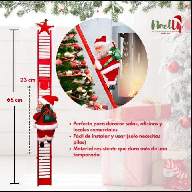 NoelUp la navidad más mágica- Papá Noel Sube y baja Escalera 🎄
