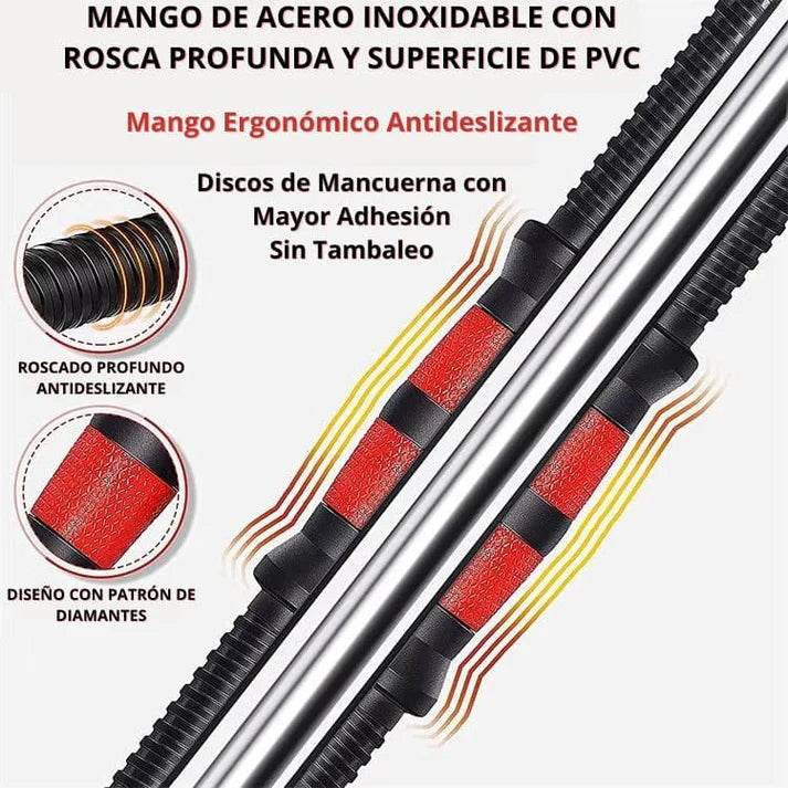 💪 Kit de Pesas 44 LBS + Barra Acolchada 🎁 Más de 20 piezas 🔥 Acabe com a falta de resultados em casa!